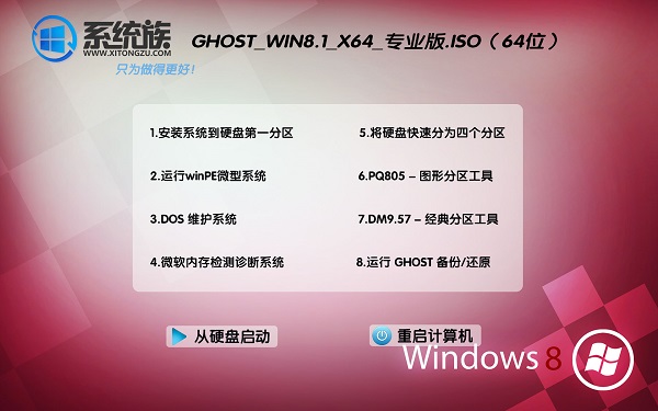 系统族GHOST WIN8.1 X64专业版系统下载 V2017.07(64位)
