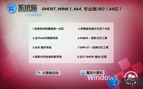 系统族GHOST WIN8.1 X64专业版系统下载 V2017.07(64位)