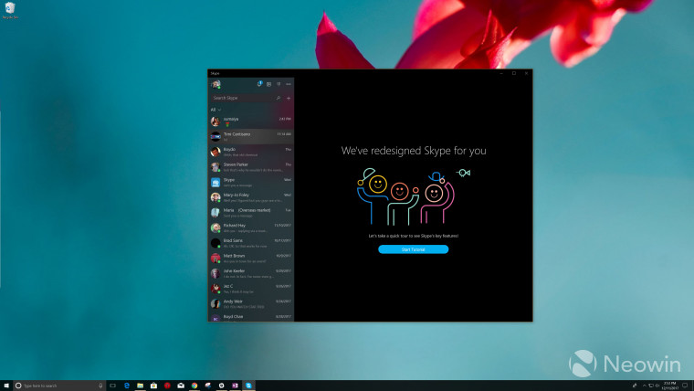 优化Skype并为其加入毛玻璃特效！Windows10秋季创意者更新