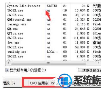 Win7系统System Idle Process进程CPU占用率高的解决方法