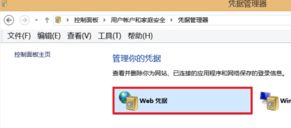 win8系统查看IE浏览器web凭据的方法