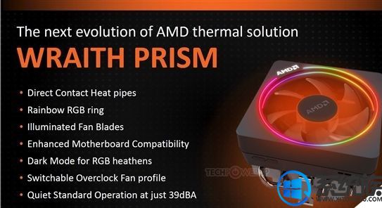  AMD推出新一代Wraith Prism CPU散热器