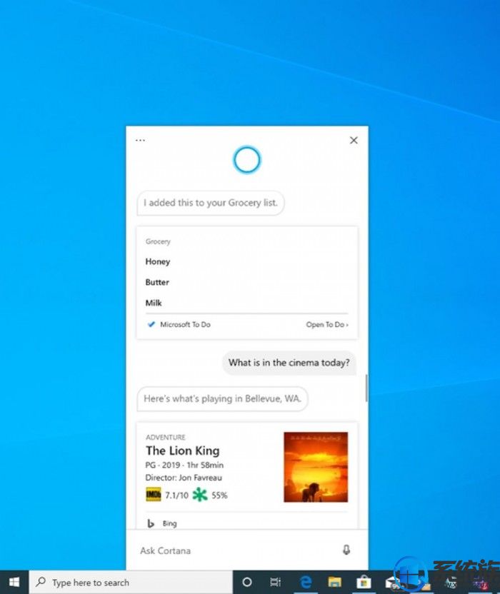 微软发布Windows 10 20H1最新预览版-：Cortana Beta新功能测试
