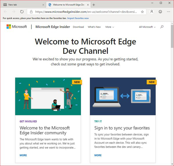 Microsoft Edge Dev电脑版