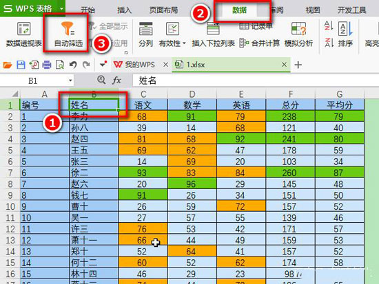 WPS中Excel表格的筛选功能怎么使用|Excel表格筛选功能的使用教程
